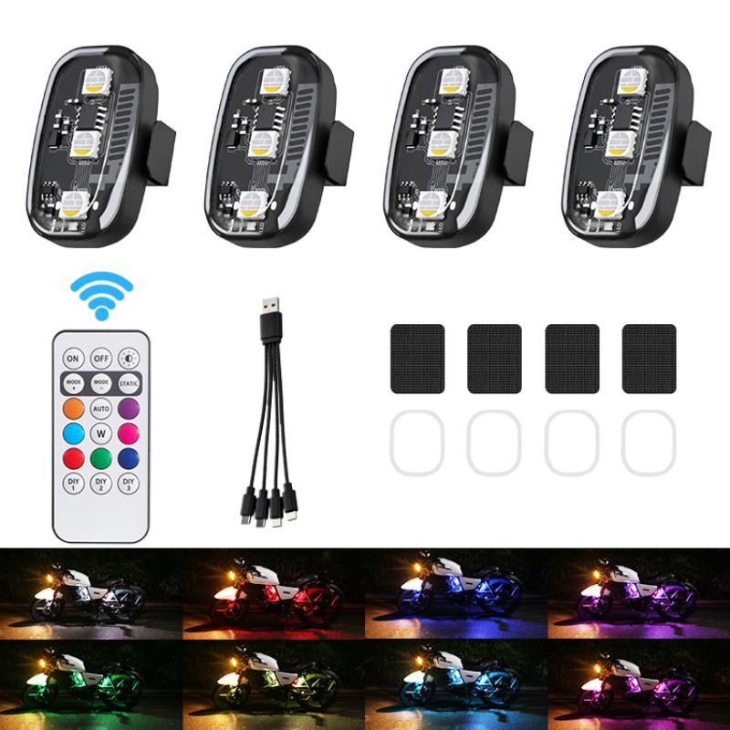 드론 오토바이 RGB LED 스트로브 라이트, 리모컨  - Drone Beacon Light 리뷰 및 가격